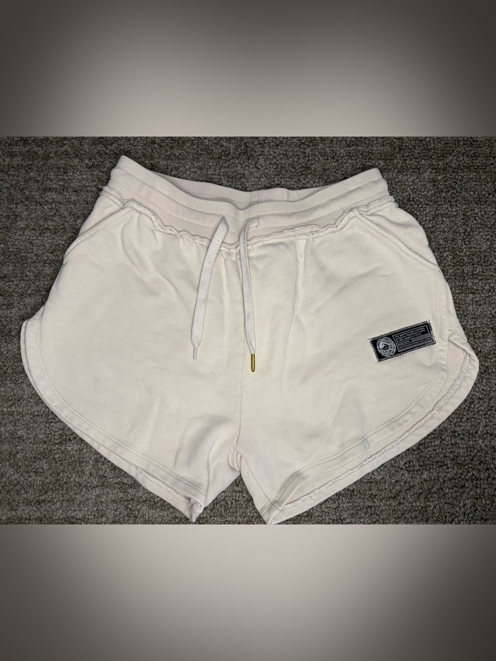 Alphalete Cream Athletic Drawstring Shorts